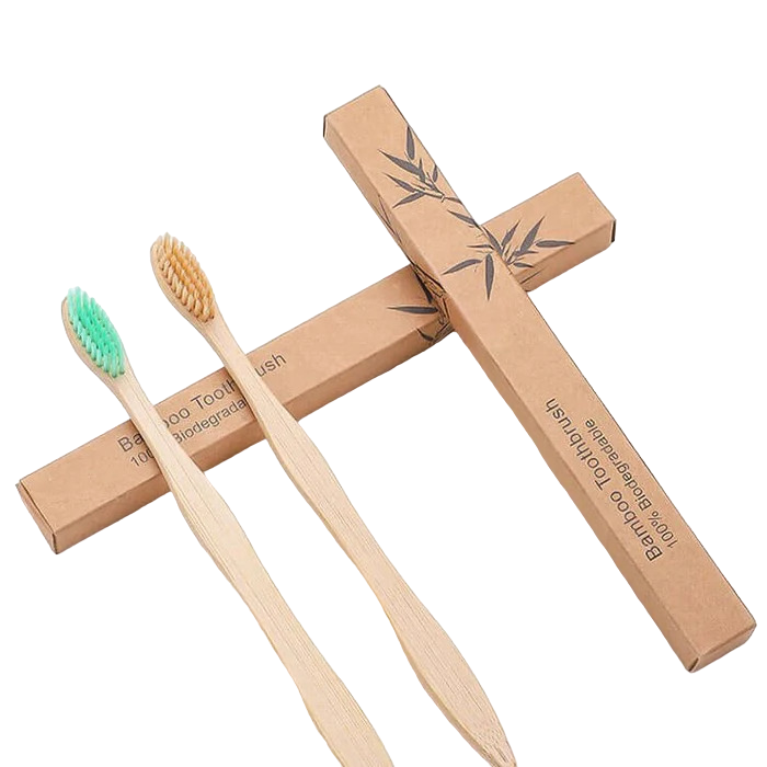 Miljøvennlig bambus tannbørste (12-pack)